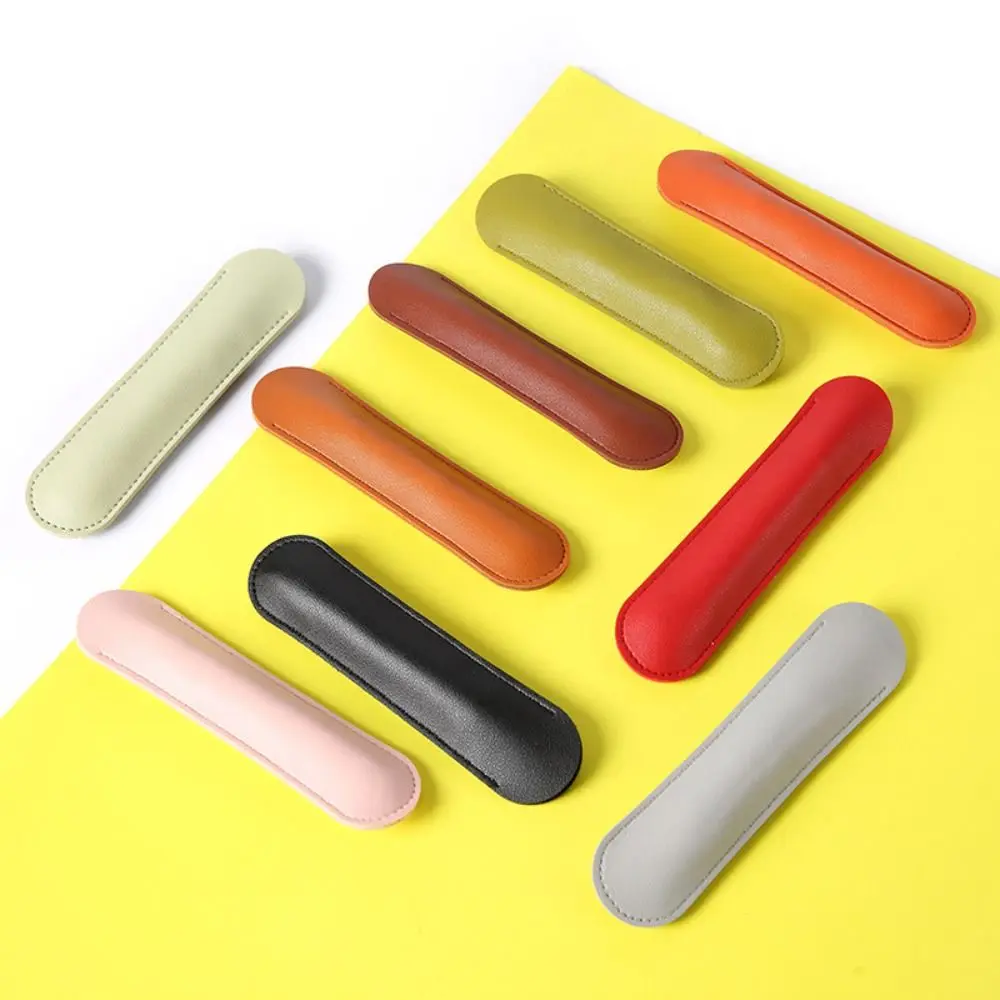 PU Leather Leather Pen Bag Half Open Handmade Pen Protective Bag Soft Vintage Pen Sleeve Pouch Exquisite Gifts