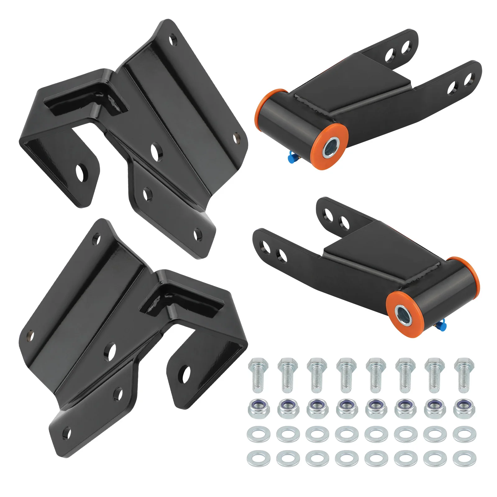 

4" Rear Shackles Hangers Drop Lowering Kit For Silverado/Sierra 1500 2WD 99-06