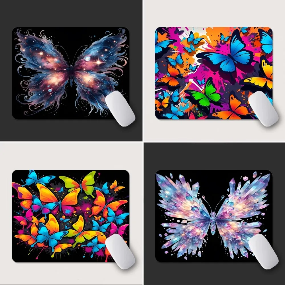 

Butterfly Aesthetics Mousepad Small Office Computer Desk Mat Table Keyboard Big Mouse Pad Laptop Cushion Non-slip Deskpad Home