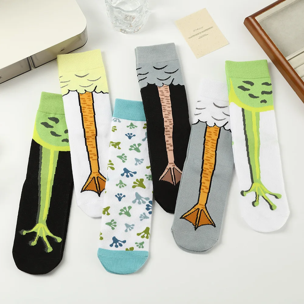 1/5 Pairs Unisex Socks Cartoon Kawaii Funny Cute Personalized Trendy Fashion Verstaile High-quality Socks For Couple Wholesale
