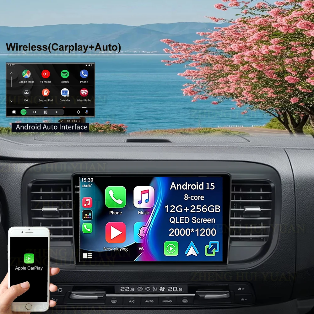 Android 15 Carplay For Citroen Jumpy III 3 SpaceTourer 1 For Peugeot Expert 3 2014 2017 2018 - 2021 Car Radio Multimedia Player - view 4