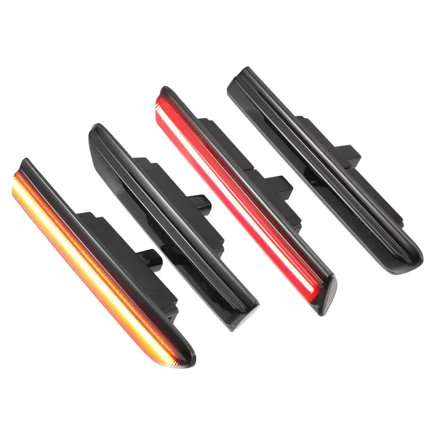 

Side Marker Light 33655SEPA01 Front Rear Turn Signal Lights Fender Sidemarker Lamps for Acura TL Black Lens Amber Red LED Light