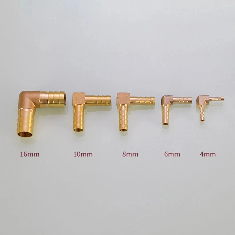 1/2/5Pcs Brass Hose Pipe Fitting 4/6/8/10/12/14/16/19mm Hose Barb Coupling Elbow Equal Copper Barbed Coupler Connector Adapter