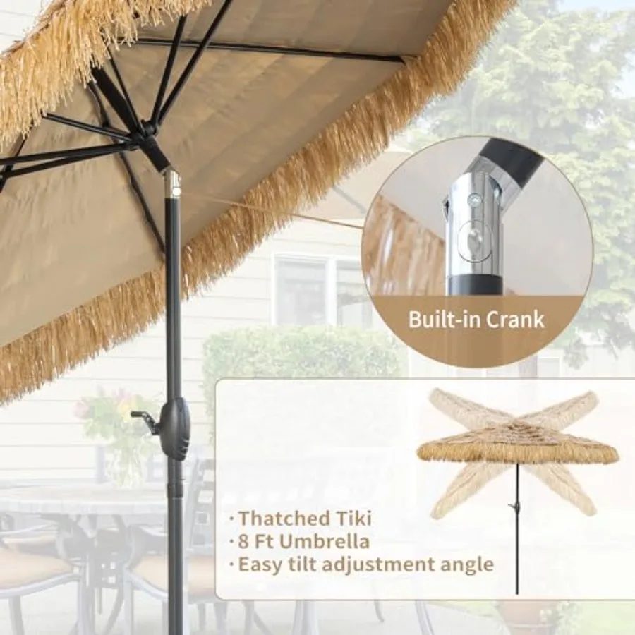 8FT Tiki Patio Umbrella 3