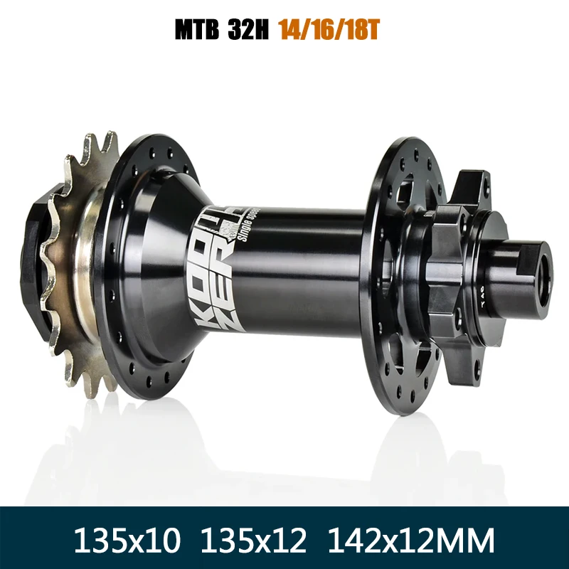

Koozer 450 Dirt Jump Hub Single speed 32H 120 Click Cr-Mo Steel Axle 12x135 12x142 10x135 THRU Parts BMX Street MTB Bicycle Hubs