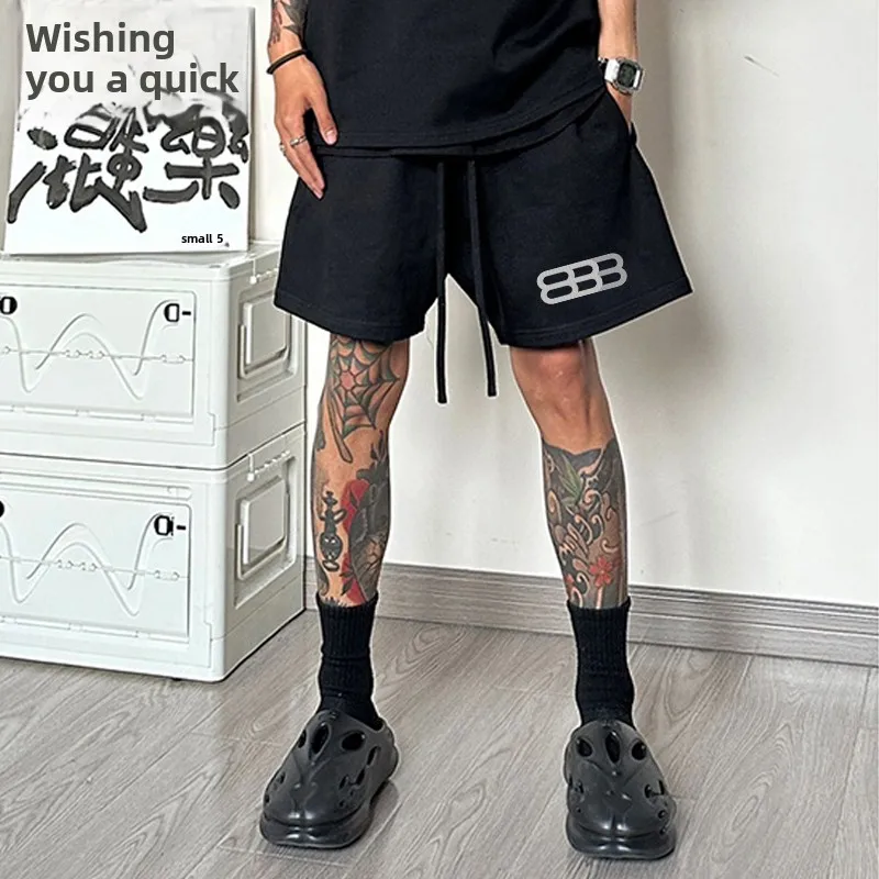 

Summer Casual Loose Dstring Five-Quarter Baskeall Sport orts American Trendy Brand Creative Print Youth Active Sle