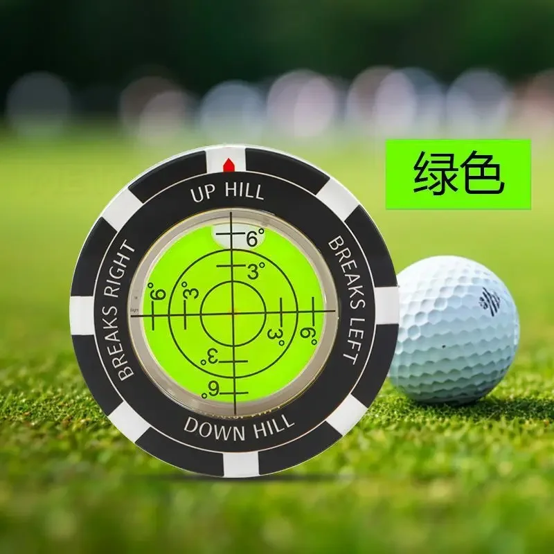 10/5 pcs Precision Golf Green Reader Level Ball Marker Chip Slope Measuring Putting Aid with Degree Marks Golf Training