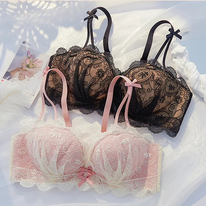 Lingerie Women Gather Small Chest Sexy No Steel Ring Bra Beautiful Back Bra