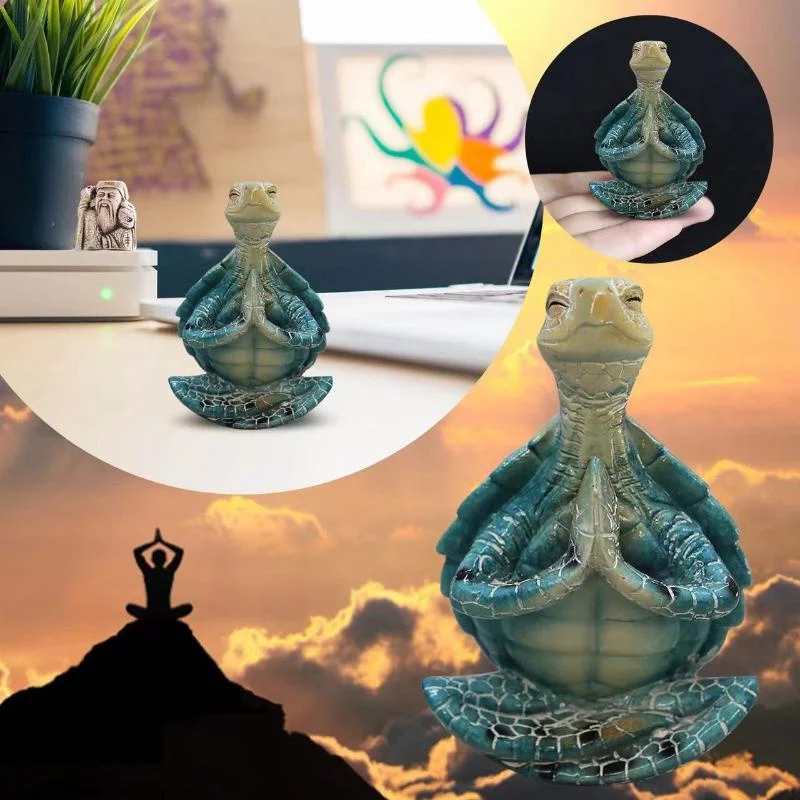 تمثال السلاحف البحرية السلام التأمل تمثال السلاحف البحرية زينة لبوذا زن اليوغا الضفدع حديقة تمثال حلية ل