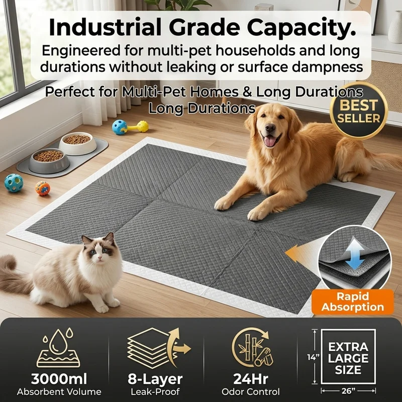 Charcoal Pet Pee Pads Disposable for dogs accessories Leak-Proof Training puppy potty pad dog accessories Charcoal deodorization