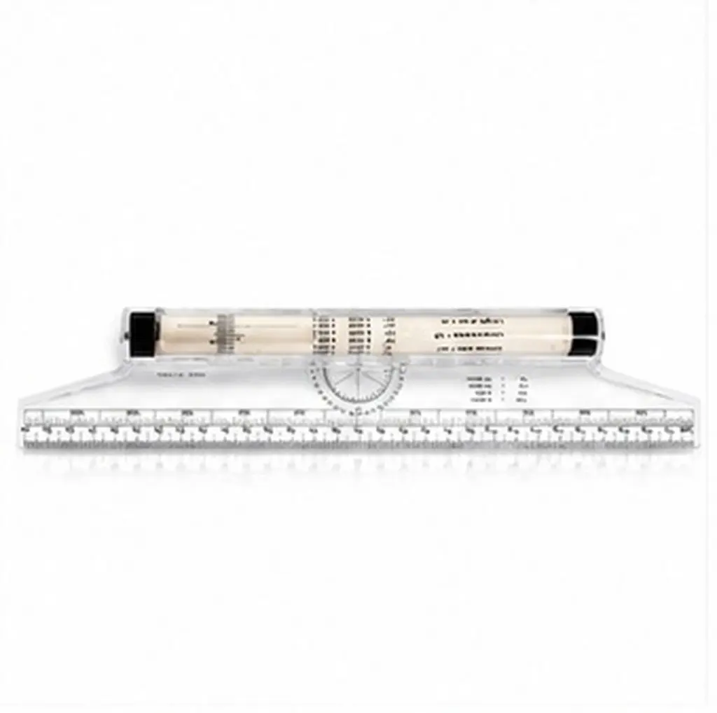 30Cm Professional Rolling Scale Rule Premium Plastic Parallel Drawing Ruler for Angle Measurement Circle Arc Horizontal Vertical