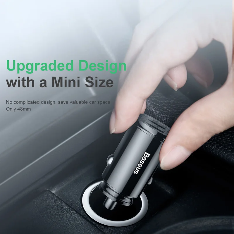 Baseus 30W Dual USB C Car Charger Type C FCP SCP USB PD 3.0 For iPhone 13 14 15 Sumsung Xiaomi Fast Charging Car Phone Charger