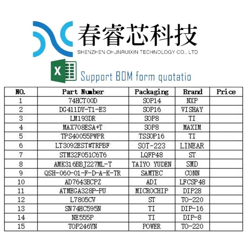 Electronic components, IGBT, Transistors, capacitors, resistors, BOM material matching services, please contact