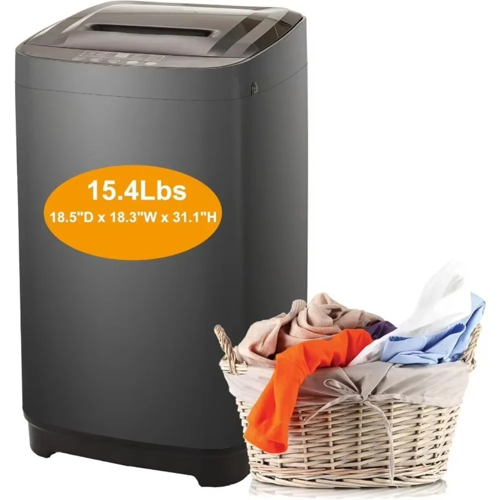 

17.8Lbs Portable Washing Machine, 2.3CU.FT. Automatic Portable Washer with Drain Pump, Small Washer and Dryer Combo