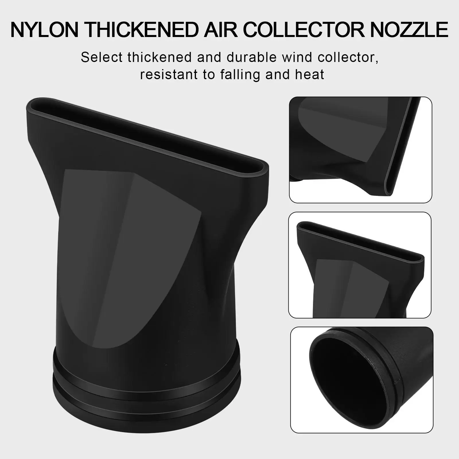 

2 Pcs Hair Dryer Diffuser Nozzle Black Concentrator for Blow Replacement Attachment Blower Styling