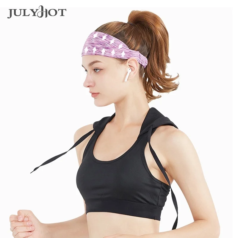 1PCS Sports Hair Bands Outdoor Fitness Yoga Sweat Absorbent Hair Bands Colorful Men And Women Bandana Antiperspirant Band