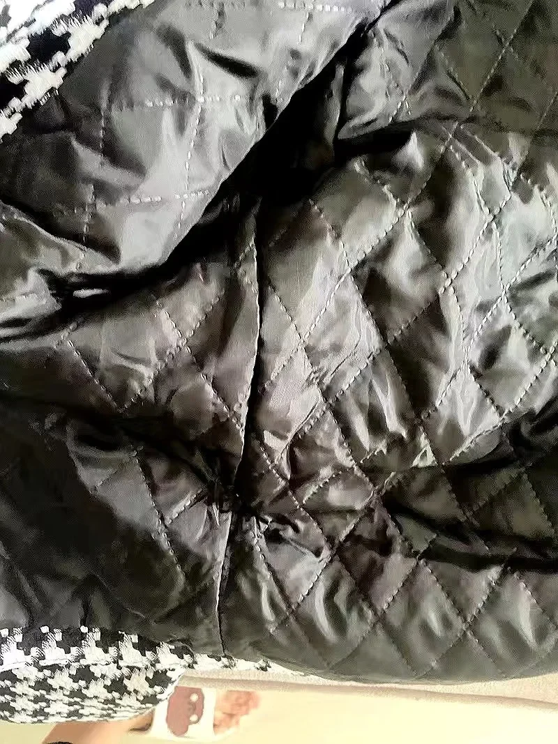 Nuevas chaquetas coreanas a cuadros para mujer, chaquetas ajustadas con cuello en V y una hilera de botones, chaquetas de pata de gallo a la moda para otoño, abrigos para mujer, Top de viaje