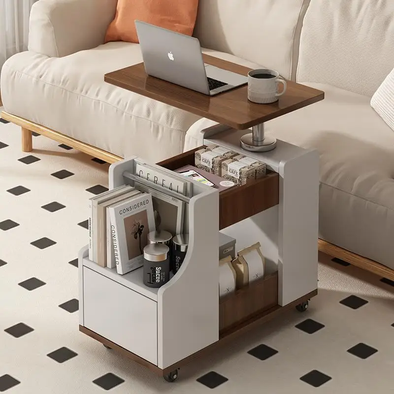 

Movable side cabinet Lifting and rotating storage table Living