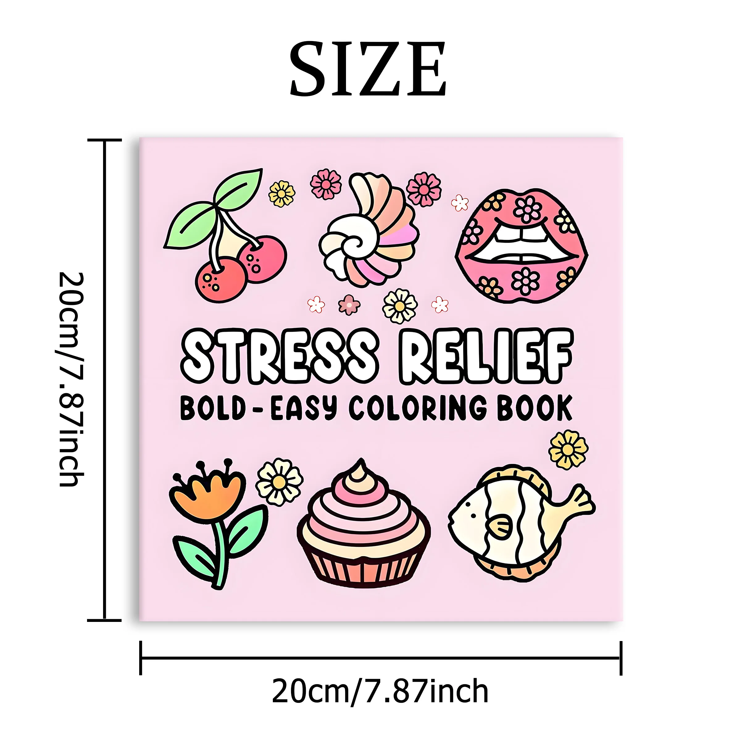 Bold-easy Patterns Coloring Book for Adults Cute Drawing Book Perfect Gift for Party and Birthday