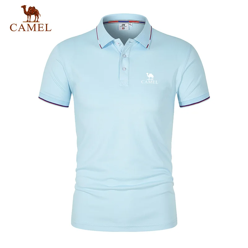 Embroidery CAMEL Men's Breathable Polo Shirt Summer New Business Leisure High Quality Lapel Polo Shirt for Men