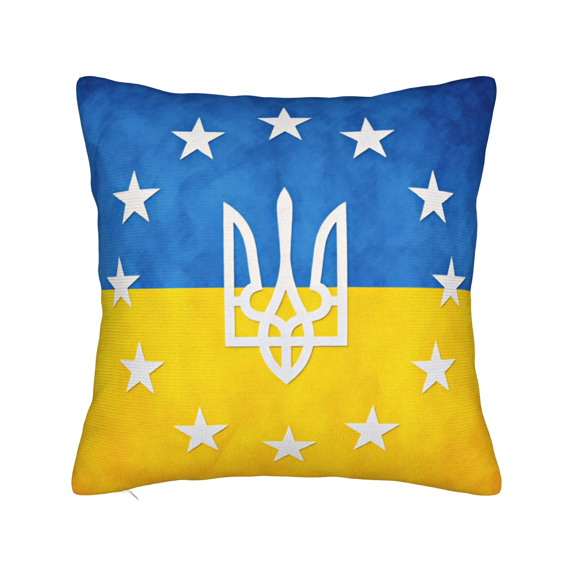 Pillow Case Ukraine Presidential Flag  Soft Pillow Cover  Retro Trendy Cushion Cover Pillowcases For Sofa Bedroom Home Decor
