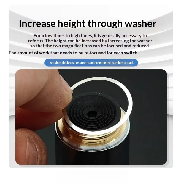 Parfocal Spacer Ring for Microscope Objective Shim 0.05mm Thickness Compatible with M26 Mitutoyo Objectives RMS Thread Objective