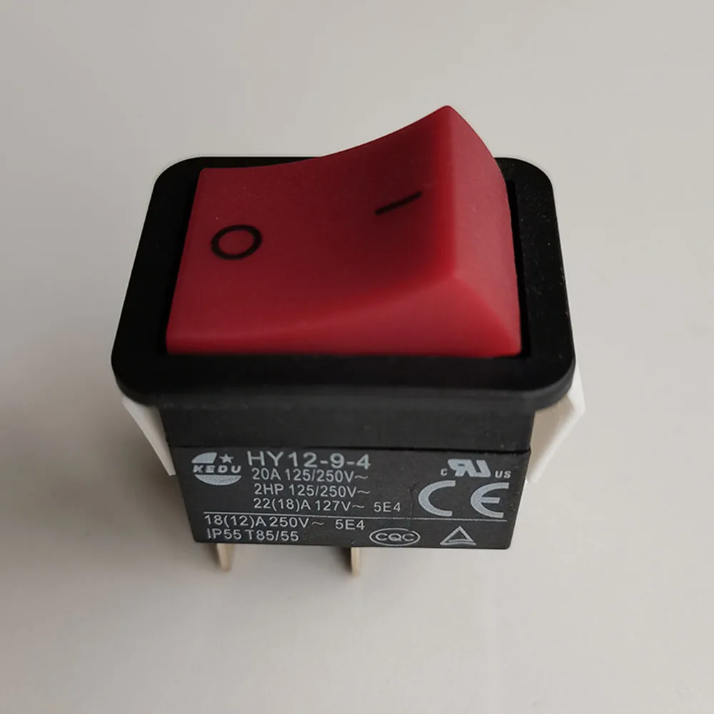 1 pieza KEDU HY12-9-4 20A 125/250V 2HP 125/250V 4 pines interruptor basculante de encendido-apagado