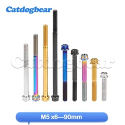 Catdogbear 티타늄 플랜지 볼트, 자동차 및 오토바이, M5x6, 10, 15, 20, 25, 30, 35, 40, 45, 50, 55, 60, 65, 70, 75, 80, 85, 90mm, T25 Torx