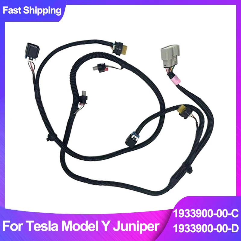 

Rear Fascia Harness Assembly 1933900‑00‑C 1933900‑00‑D For Tesla Model Y Juniper 2025 2026 Rear Bumper Wiring Cable Accessories