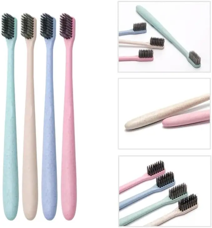 100-pack-wheat-straw-travel-toothbrush-soft-bristles-adult-portable-manual-toothbrushes-eco-friendly-lightweight-set-for-hotel