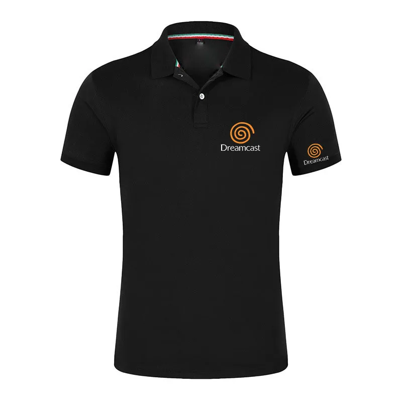 Dreadmcast Sega Summer Men's Short Sleeve Polo Shirt Lapel Solid Color T Shirts Breathable Streetwear Sport Activities Shirts