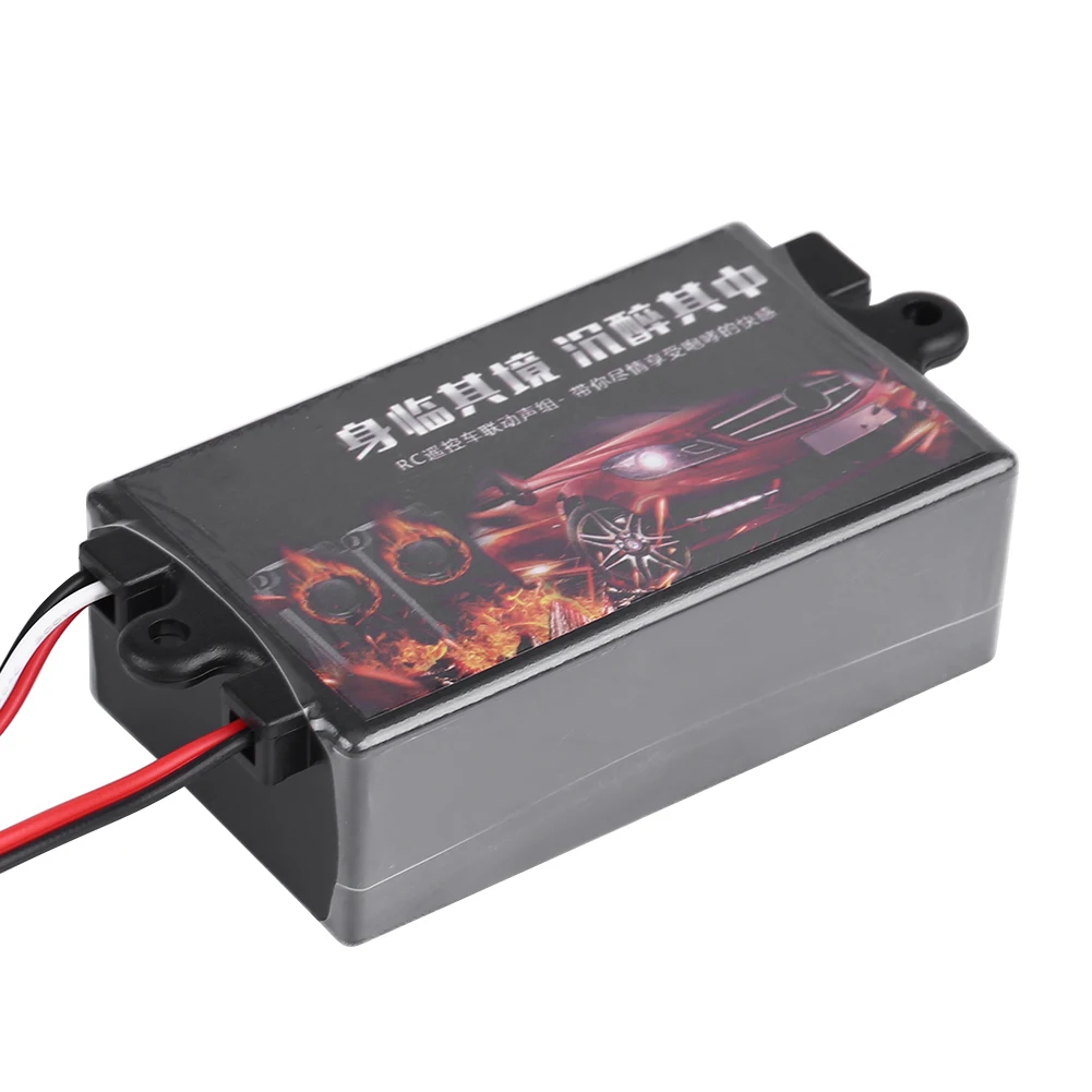 Conjunto de módulo simulado de som de motor de carro RC Simulador com alto-falante para modelo de carros de veículos 1/10