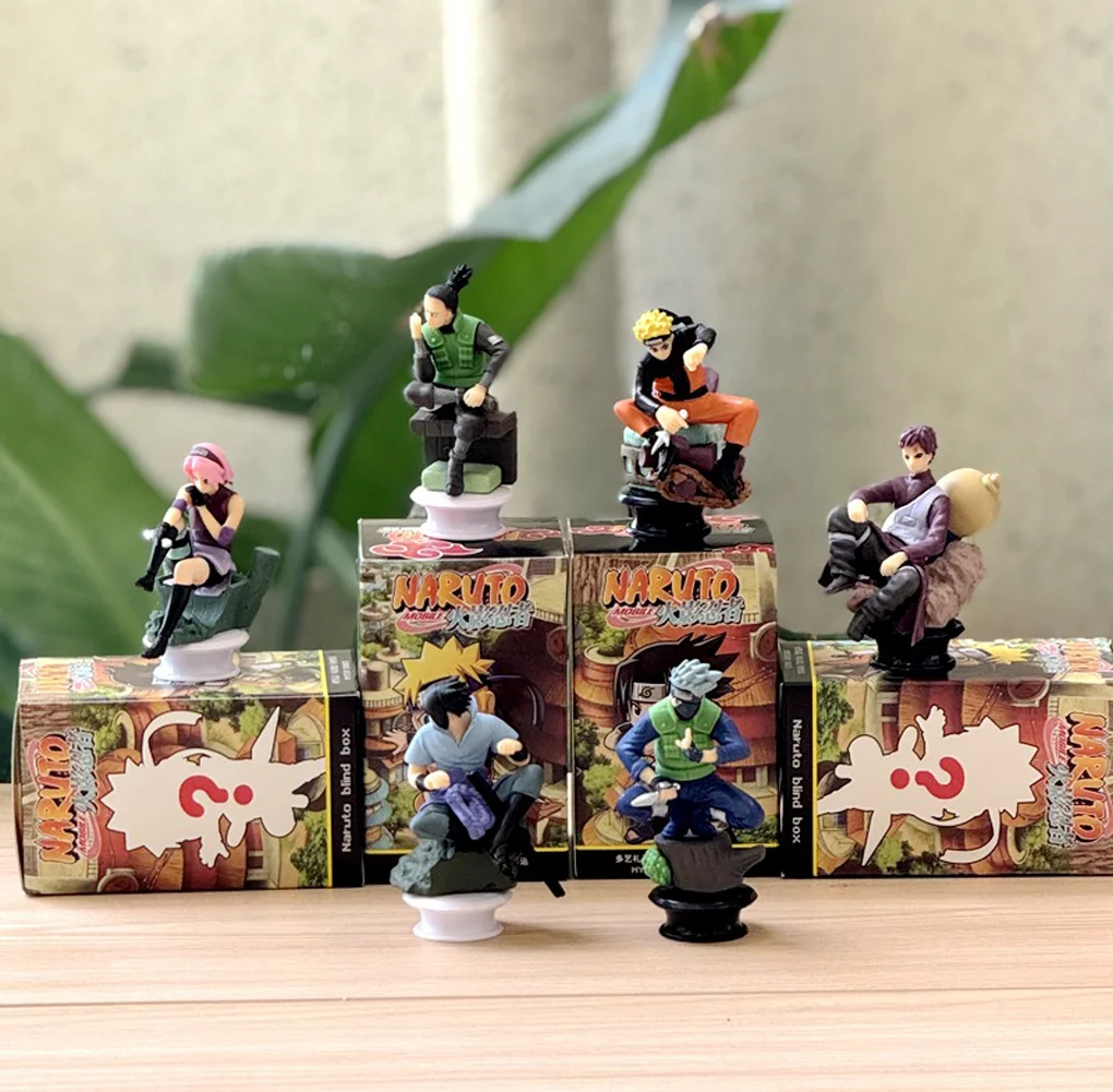 

Naruto Blind Box Figures Set Uzumaki Naruto Sasuke Kakashi Sakura Gaara Shikamaru Anime Model Toy Gift