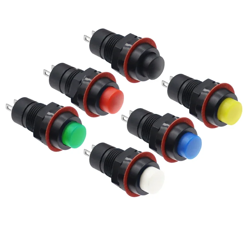 

5/10/30/50Pcs/lot DS-211 DS-213 Push Button Switch 10mm Momentary / Self Locking Round Button Switch DS211 DS213 miniature