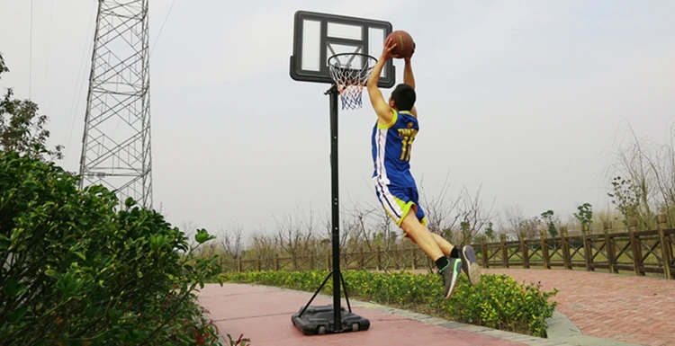 China atacado melhor cesta de basquete ajustável com suporte de basquete de bola de cesta traseira de aço
