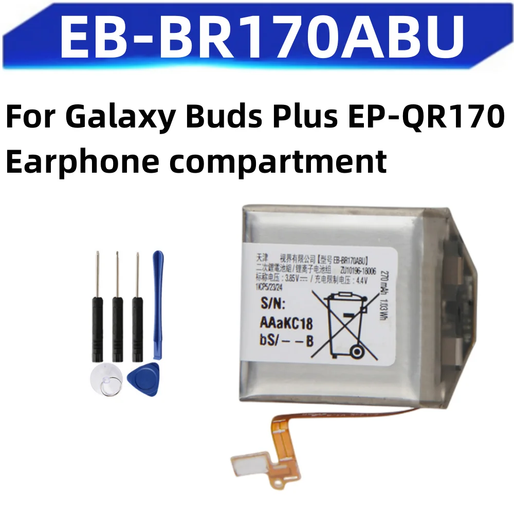 Battery EB-BR170ABU 42mm 270mAh For Galaxy Buds Plus EP-QR170 Earphone compartment Battery SM-R170 For galaxy Buds + Buds+