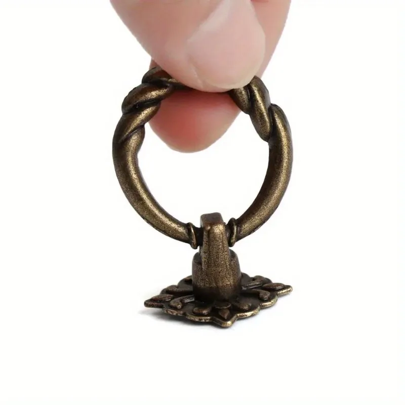 2 Stück Ringgriffe im europäischen Stil, Kleiderschrankgriffe, Einloch-Schrankgriffe, Mehrzweck-Möbelknöpfe