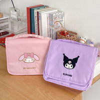 Sanrio Cosmetic pouch Cute Fold Makeup bag Large Capacity Toiletry bag Portable Shower Bag Makeup organizer Handle pouch
