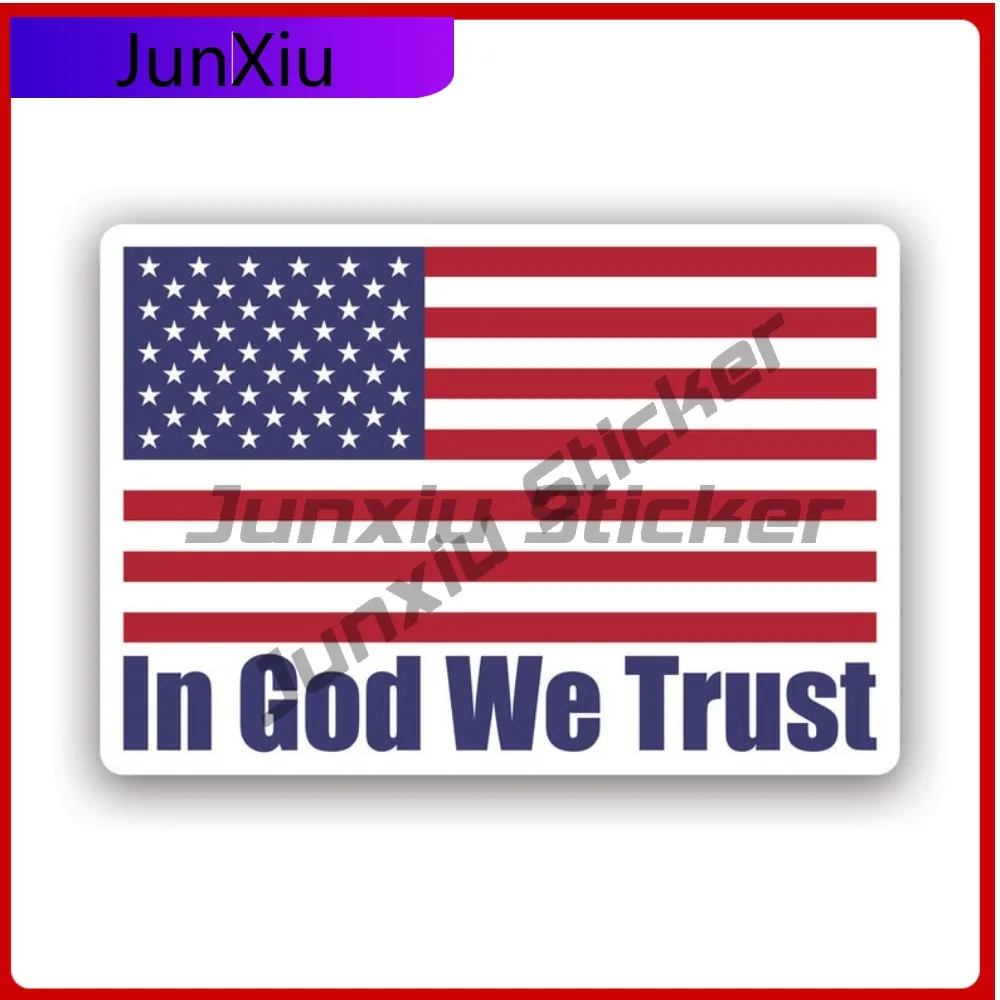 

In God We Cute Helmet Fade Resistant Decoration religious USA Trust Design us Protected america american StickerUV Bumper