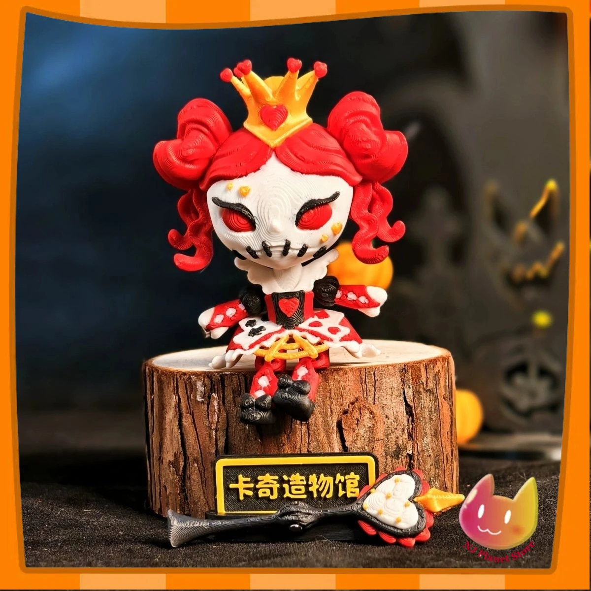 

3D Printing Joint Refrigerator Stickers Queen of Hearts Horror Doll Model Ornaments Halloween Gift Refrigerator to Send Friends