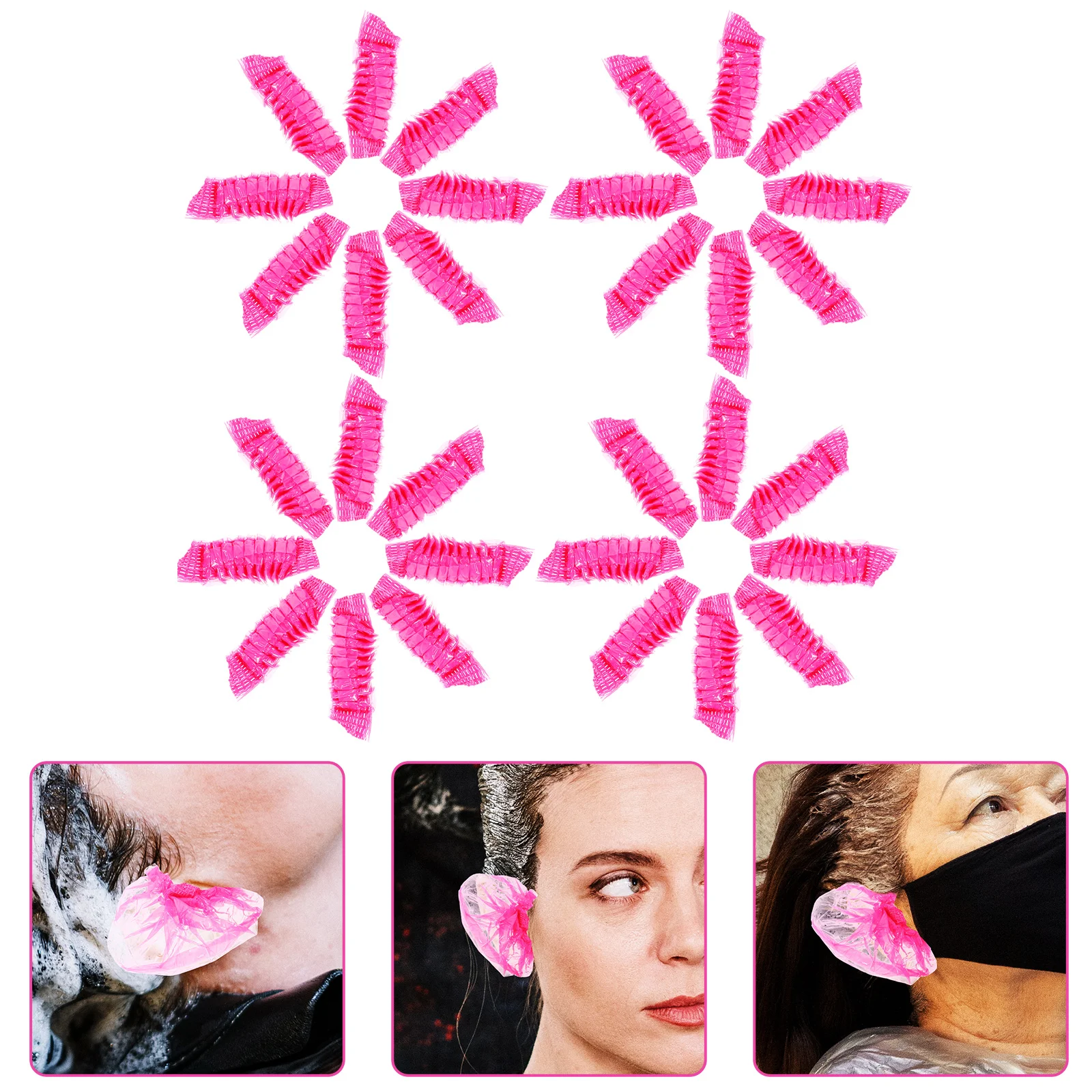 500 Pcs Earring Backs Disposable Protectors for Hair Dye Studs Pe Covers Hairdressing