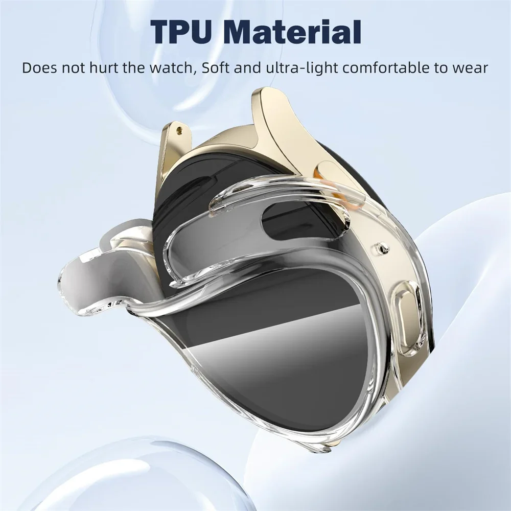 TPU Case for Samsung Galaxy Watch 7-6-5-4-FE 40mm 44mm Full Protection Cover Silicone Bumper Screen Protector watch Accessories