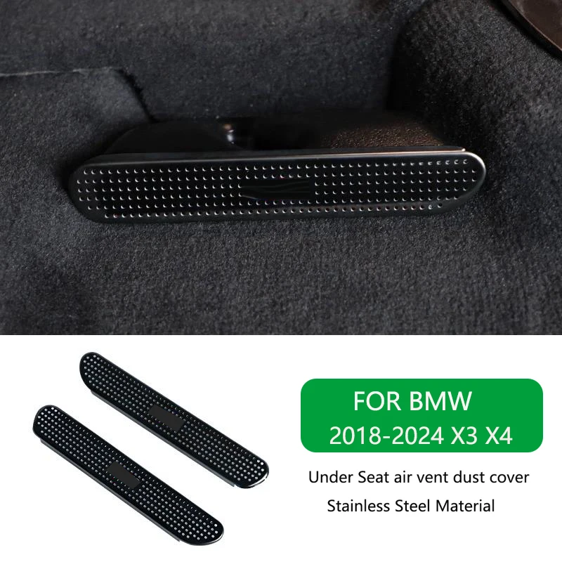 RVS beschermkap voor de ventilatieopening onder de stoel voor BMW 3 4 5 Serie X1 X2 X3 X4 X5 X6 X7 iX3 6GT i3