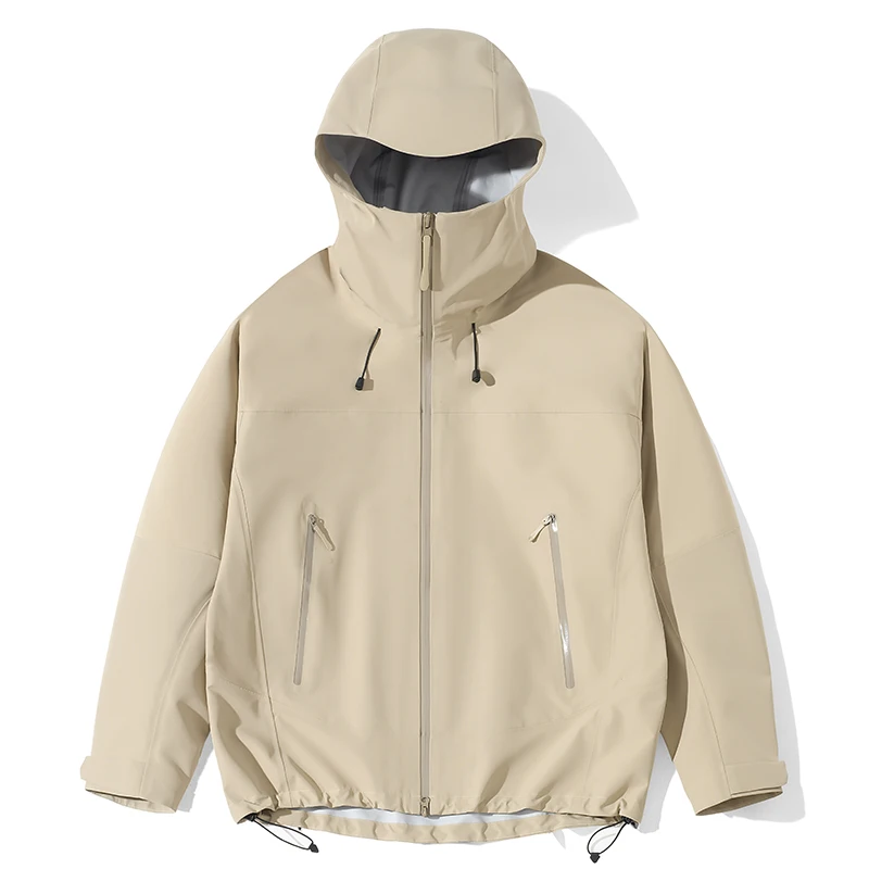 

Spring Autumn Casual Camping Hiking Jacket Men Outdoor Waterproof Fully Heat Sealed Windproof Hooded Windbreaker Sports Coats