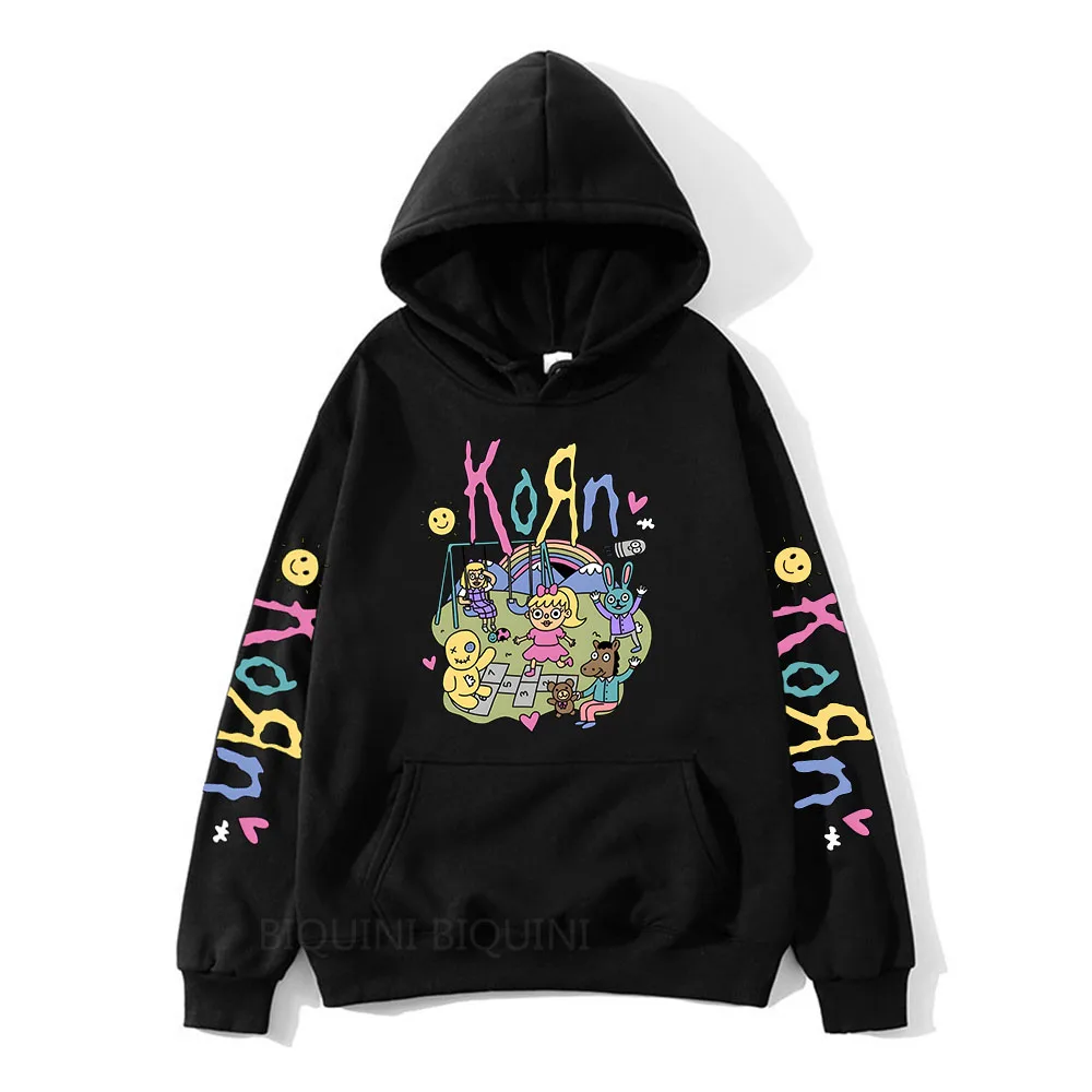 Band Fans Hoodies Mens Cartoon Graphic Printing Sweatshirts Casual Long Sleeve Male Pullovers Hooded Top Moletom Masculino