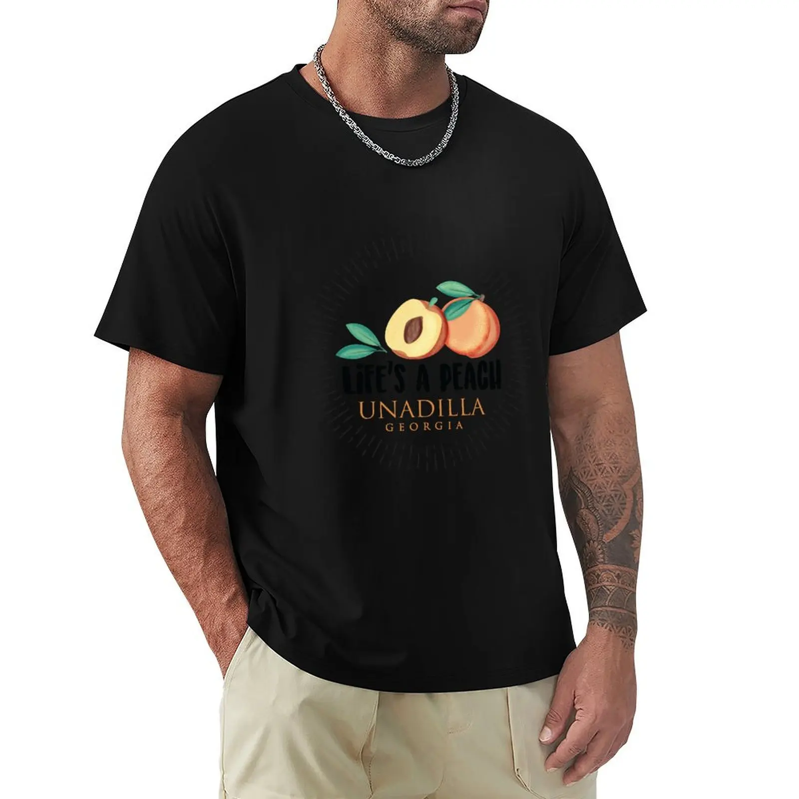 

Life's a Peach Unadilla, Georgia T-Shirt anime tees hippie clothes workout shirts for men