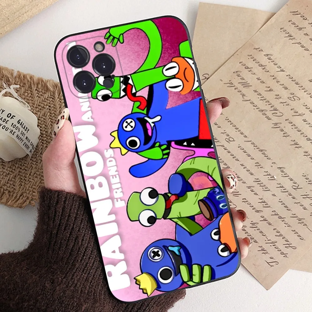 R-Rainbow Cartoon Friends Toy Phone Case For IPhone 15 14 13 12 Mini 11 Pro XS Max X XR SE 6 7 8 Plus Soft Silicone Cover