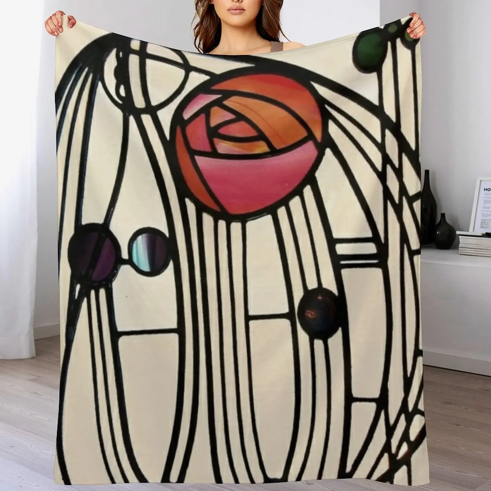 

Charles Rennie Mackintosh design Throw Blanket Bed Fashionable Soft Plaid Thermals For Travel Thins Blankets