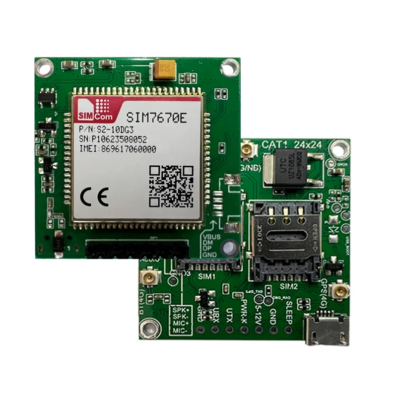 Módulo SIM7670E LTE Cat1, Qualcomm SIM7670E, Kit Breakout, Núcleo de Desenvolvimento Board, B1, B3, B5, B7, B8, B20, GPS opcional, 4G