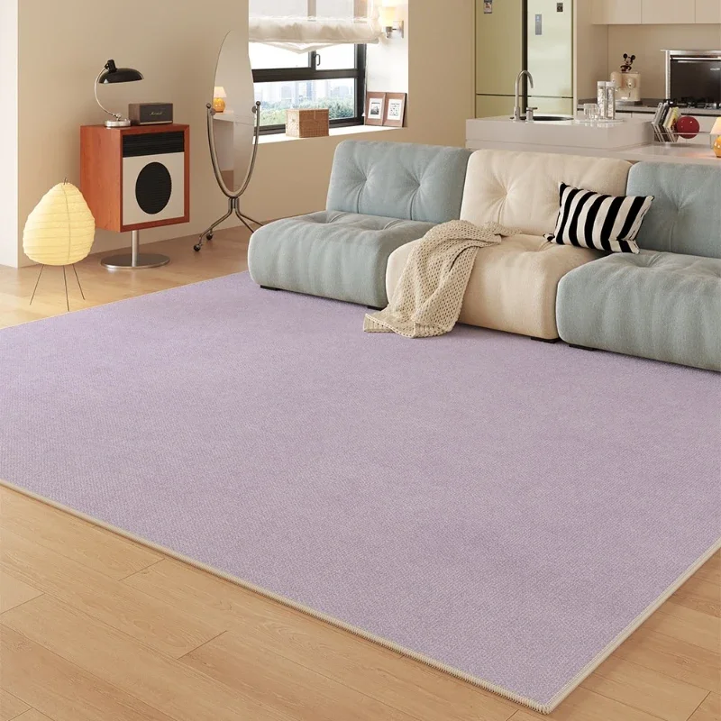 Large Area Living Room Decoration Solid Color Carpet Thick Plush Rugs for Bedroom Fluffy Soft Study Floor Mat Home Washable Rug